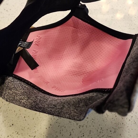 Victorias Secret Pink Active Sports Bra XL Gray Wireless Molded Cups NWT… - Picture 5 of 6